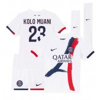 Maglia Calcio Paris Saint-Germain Randal Kolo Muani #23 Seconda Divisa Bambino 2024-25 Manica Corta (+ pantaloncini)